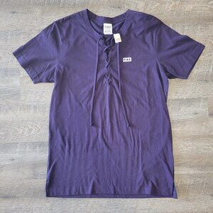 NWT PINK | Victoria's Secret Lace Up Tee Shirt | Sz. XS